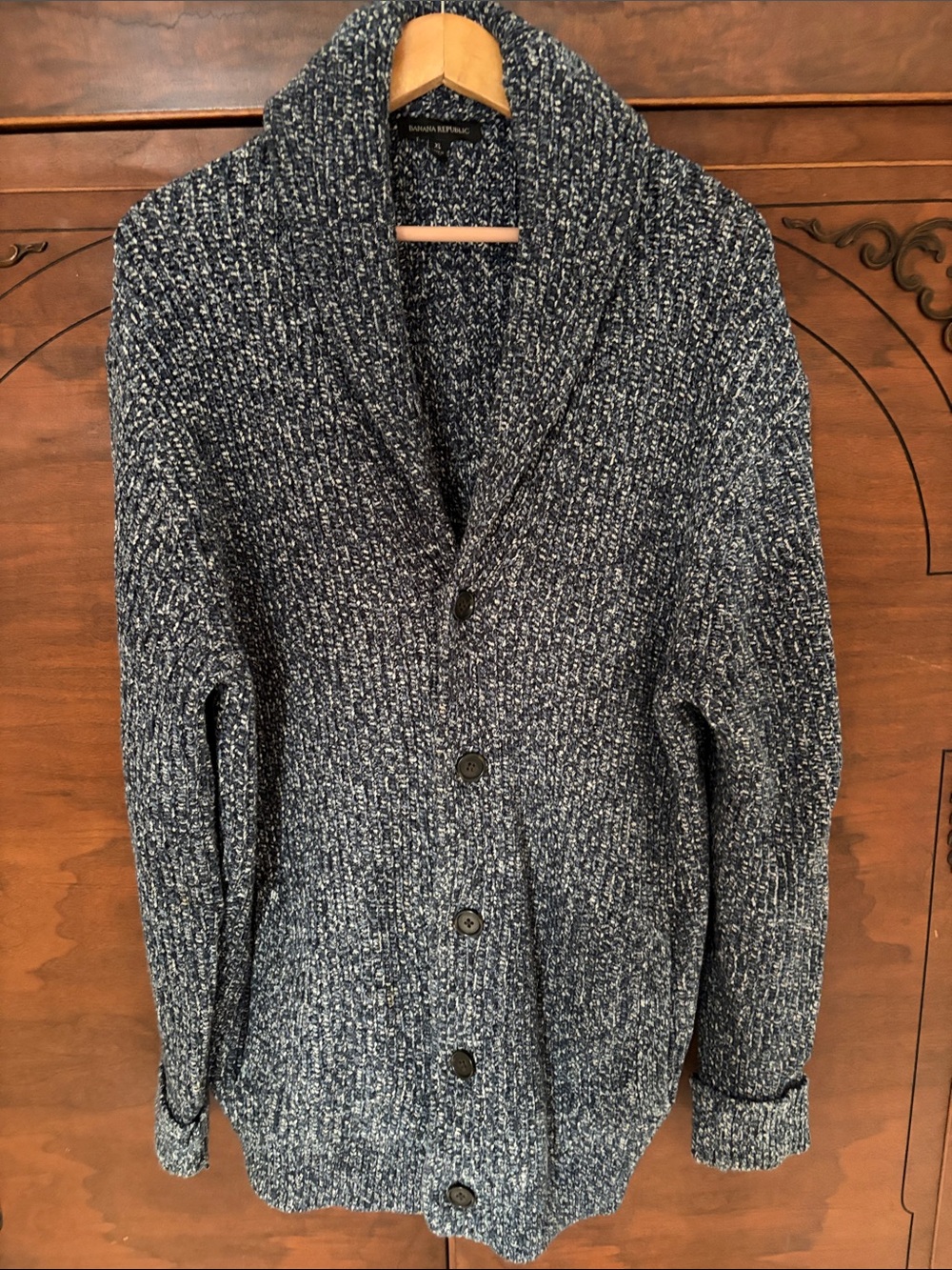 Banana Republic Men's Shawl Collar Cardigan - Navy